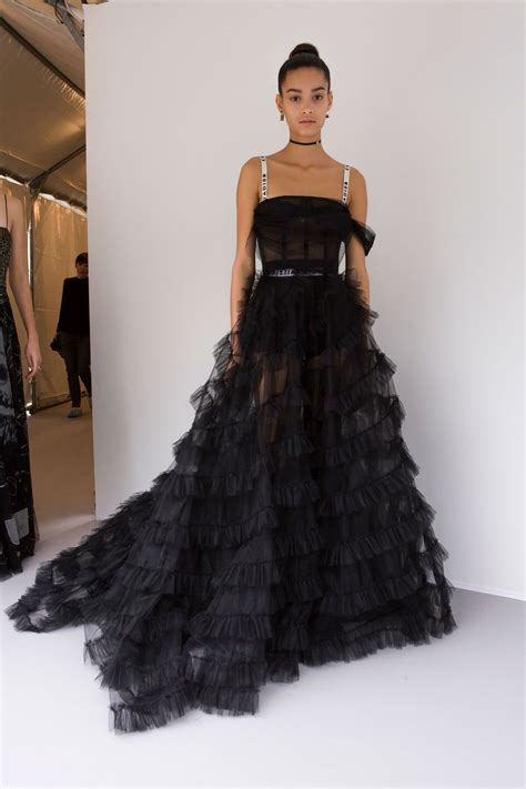 black tulle 2017 dior dress|christian Dior couture 2017.